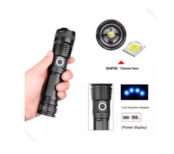 Lanterna Tática Mais Forte Do Mundo T9 Potente Led Cree Usb