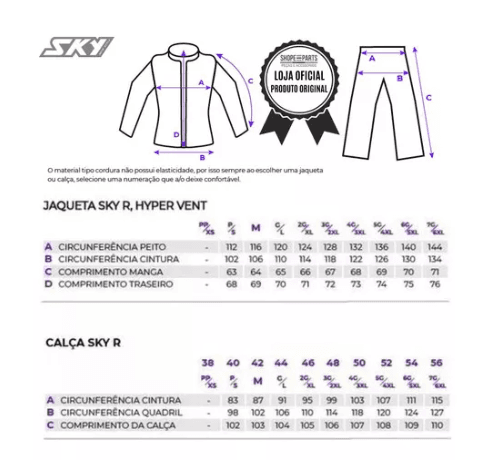 Roupa Impermeável Moto Sky R Conjunto Masculino E Feminino