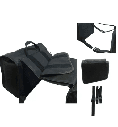Bolsa Alforge Lateral Moto Universal Nylon 900 com Refletivos Tondin Cor Preto