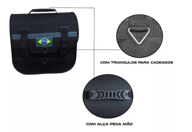 Alforge De Moto Universal 25 Litros + Capas De Chuva