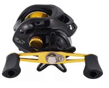Joyfox Carretilha De Pesca 7.2:1 17 Rolamentos 8kg Direito Manivela Carretel Carretilha Cor Preto-ouro