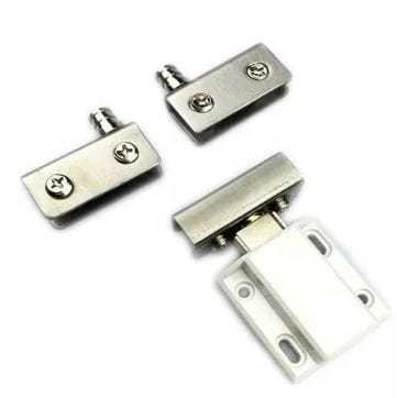 Dobradiça Inox P/ Rack Com Porta De Vidro De 4 A 8mm Com Imã