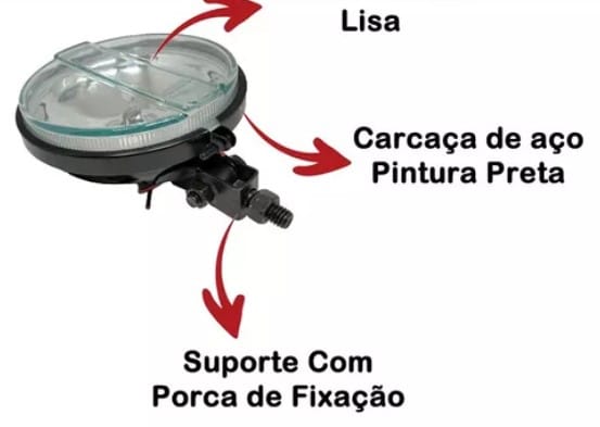 Par Farol De Milha Universal 136mm Completo Capas Cibie