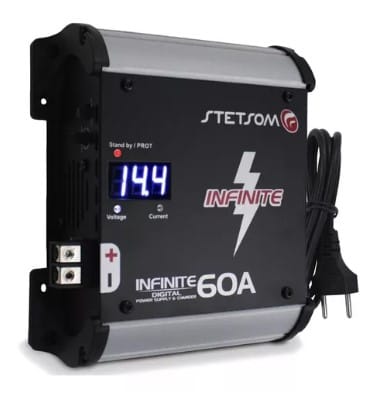 Fonte Automotiva Infinite 60a Stetsom Voltímetro Bivolt 12v