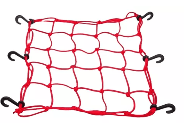 Rede Elastica Aranha P/ Moto Capacete 45cm X 45cm Bagageiro