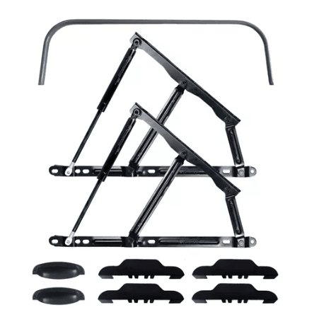 Kit Articulação Preta Completa Cama Box Baú Pistão 800n