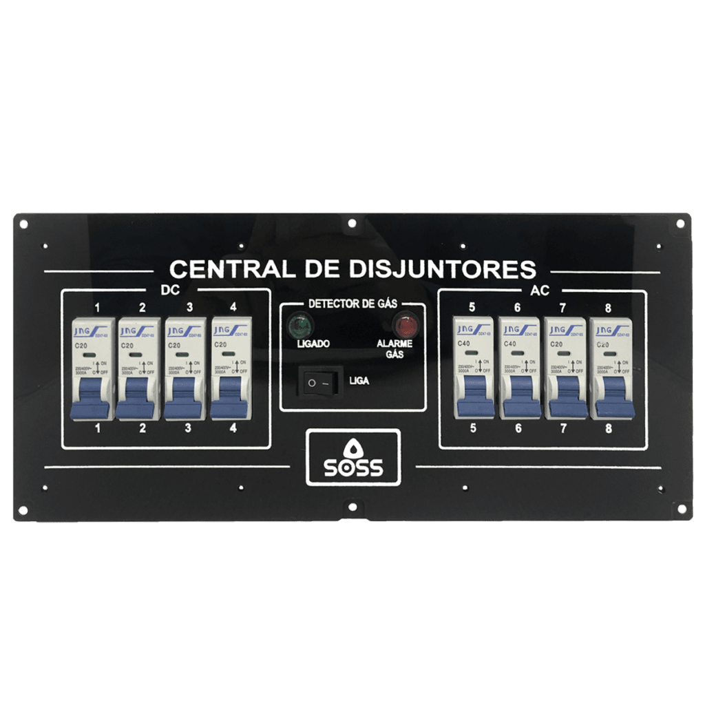 Central C/8 Disjuntores Detector de Gás 20A