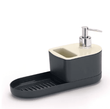 Dispenser Detergente / Bucha / Sabão – Arthi 5056 Cor Preto e branco