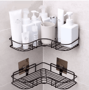 Kit 2 Porta Shampoo Lar Ideal Sabonete Suporte De Canto Parede Banheiro