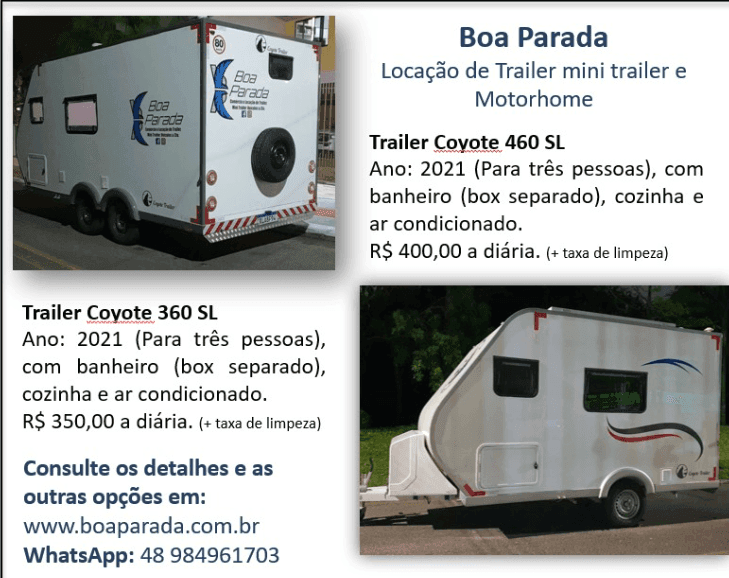 Boa Parada – Locação e Manutenção de Trailer, Mini Trailer e Motorhome.