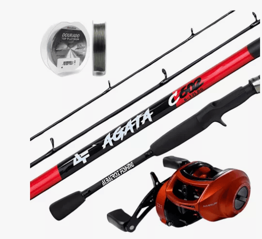 Kit De Pesca Carretilha Maruri + Vara 1,50m 8/17lbs Ofertão