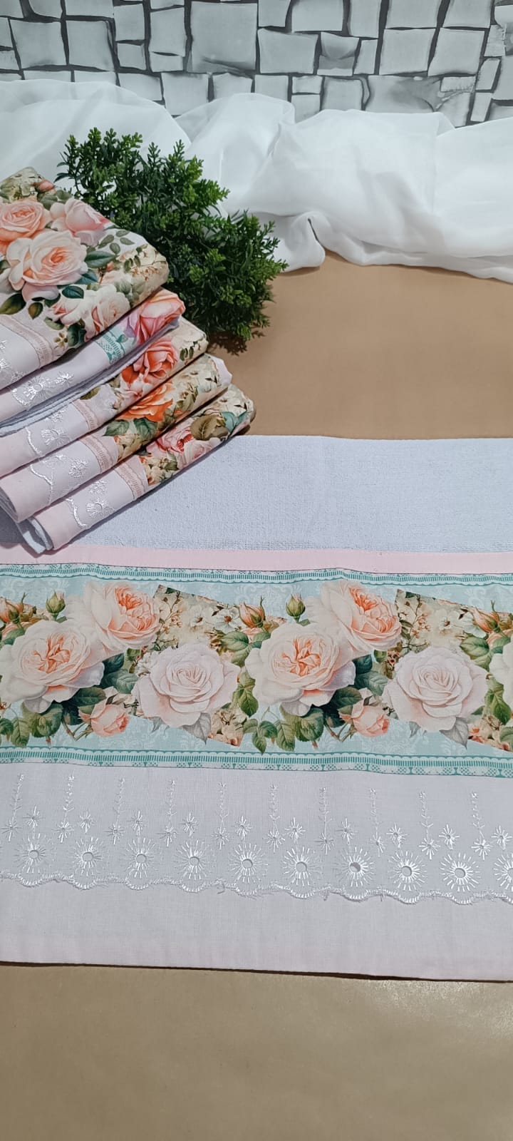 Pano de prato Manga Rosa Atelier