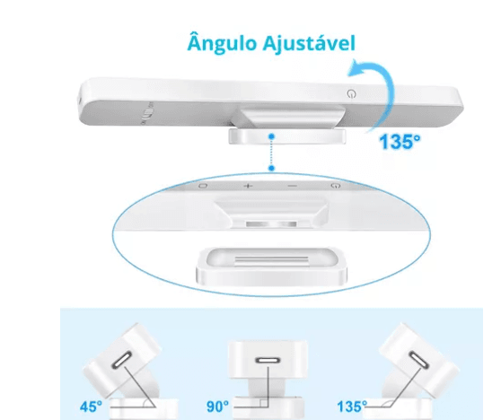 Luz Frontal De Espelho Magnético Luminária Portátil 46 Leds