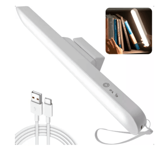 Luminaria Led Magnética Touch Recarregável Usb 3 Modos 35cm