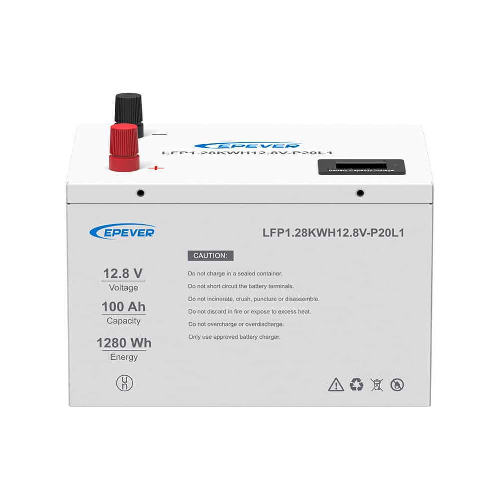 Bateria de Lítio EPEVER 12,8V 100Ah 1280Wh (LFP1.28KHWH)