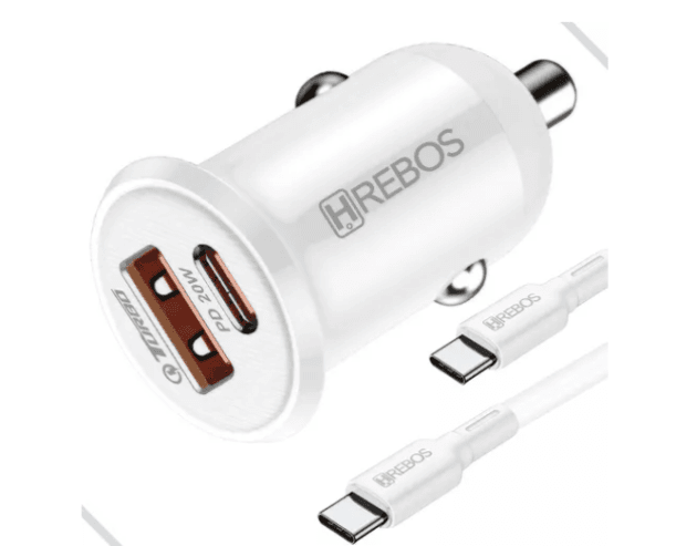 Carregador Celular Veicular Turbo 38w Saída Usb-c Cabo Tipo