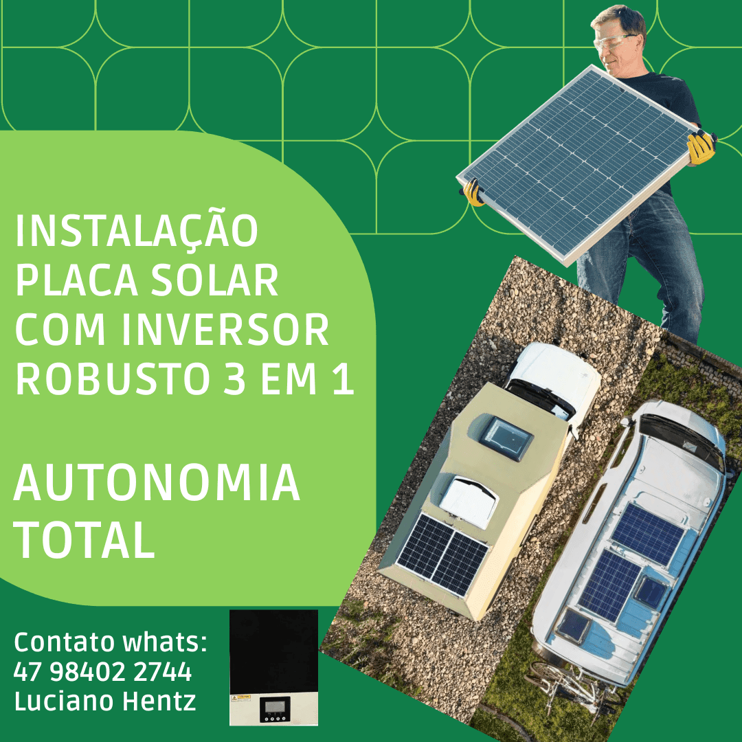 Autonomia Energética – Placa Solar, Inversor Inteligente, Bateria Lifepo4 e muito mais