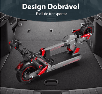 980w Patinete Elétrico Scooter Honeywhale C1 40km 45 Km/h Cor Vermelho