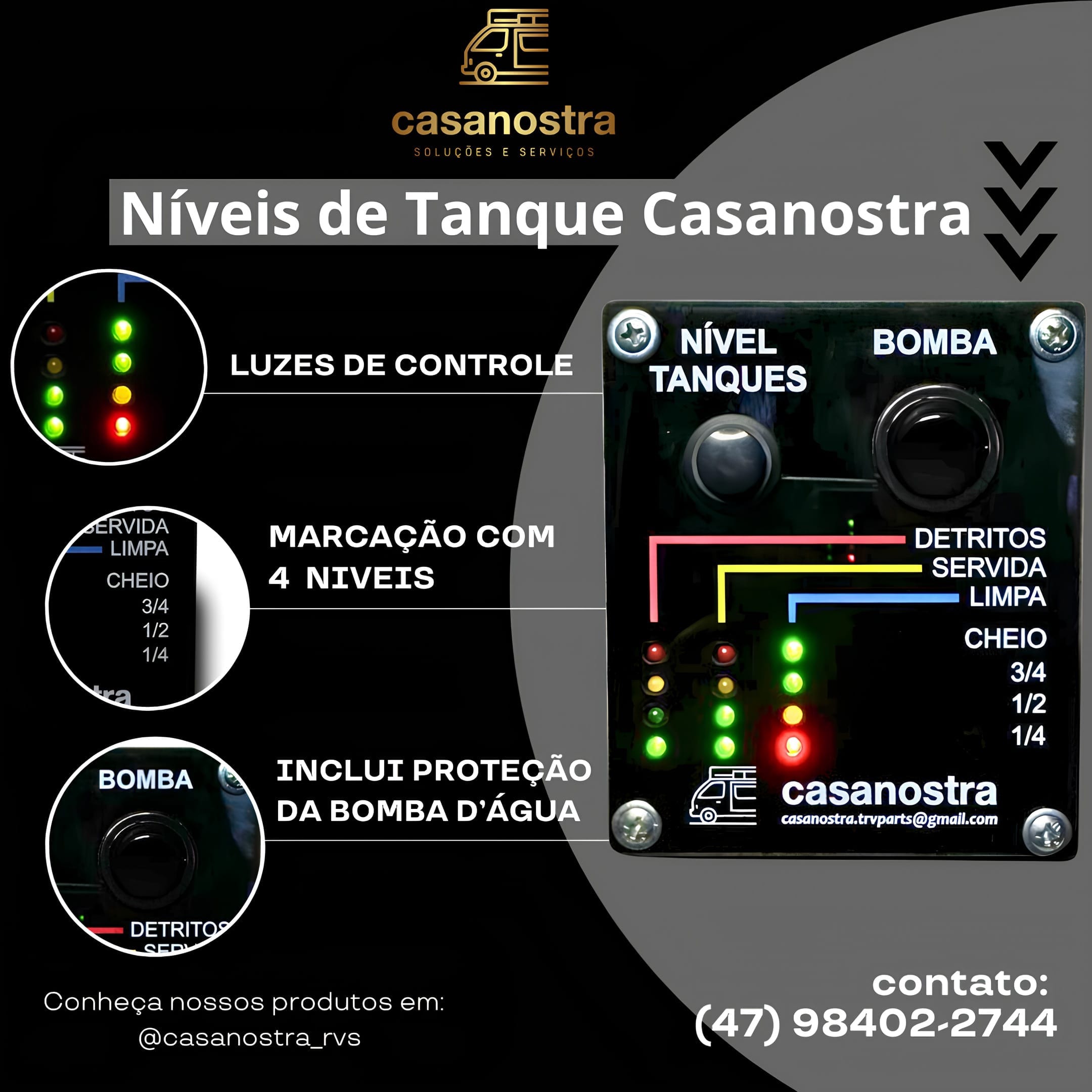 DISPLAY PARA NÍVEIS DE TANQUES
