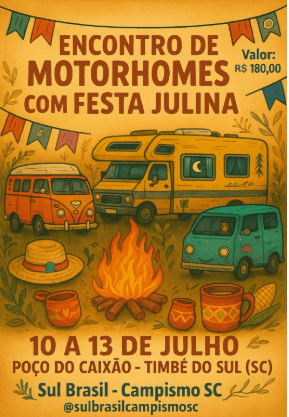 Encontro Motorhome e festa Julina