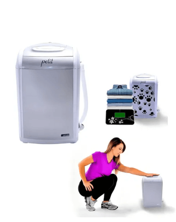 Máquina de lavar semi-automática Praxis petit 1.2kg cor prateado