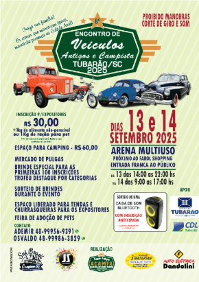 8° Encontro de Veículos Antigos de Tubarão