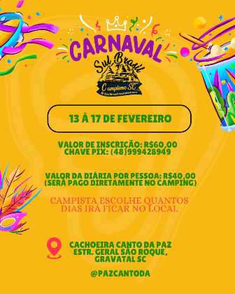 CARNAVAL NO CAMPING
