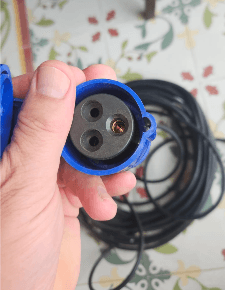 Cabo de energia 10mm conexão para motorhome