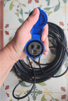 Cabo de energia 10mm conexão para motorhome